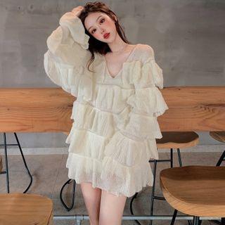 Layered Loose-fit Mini Dress