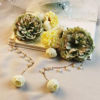 Floral Headpiece 1 Pc - I31 - Green - One Size