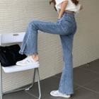 Mid-rise Side-slit Jeans