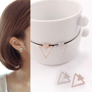 Triangle Stud Earring / Clip-on Earring