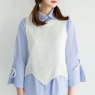 Asymmetric Hem Knit Vest