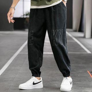 Lettering Print Harem Pants