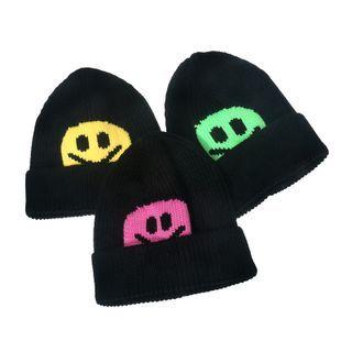 Smiley Face Print Beanie
