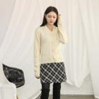 Checked Tweed Skirt