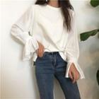 Ruffle Sleeve Pullover