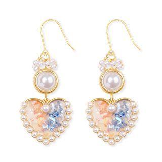 Pearl & Gradient Heart Earring