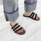Belted Flat Slide Sandals