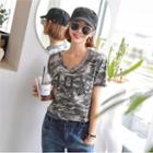Patched Camouflage T-shirt