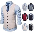 Plain Single-breasted Vest