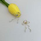 Bow Faux Pearl Alloy Cuff Earring