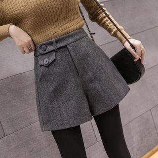 Wide-leg Chenille Shorts