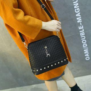 Rhinestone Woven Crossbody