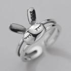 Rabbit Sterling Silver Ring Silver - One Size