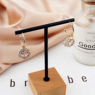 Cz Dangle Earring 1 Pair - E9621 - One Size