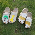 Applique Sling Back Sandals