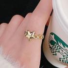 Star Open Ring J18 - 1pc - Gold - One Size