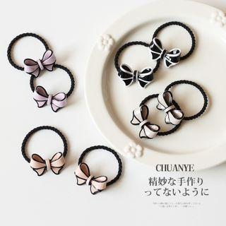 Set Of 2: Bow Acrylic Hair Tie