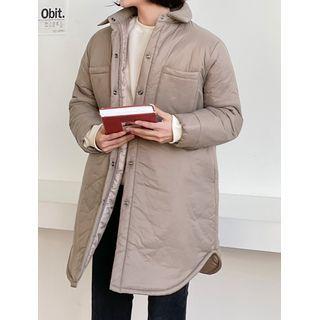 Round-hem Padded Shirt Jacket