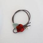 Rose Fabric Hair Tie Red - One Size