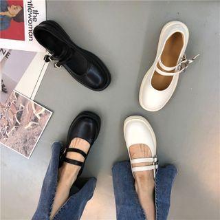 Double-strap Block Heel Mary Jane Shoes