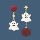 Asymmetrical Ghost Drop Earring / Clip-on Earring