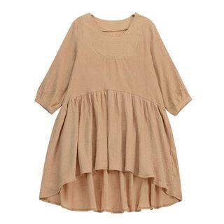 Long-sleeve Dip-back Dress