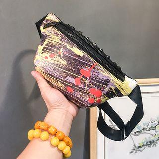 Faux Leather Printed Belt Bag Yellow - One Size
