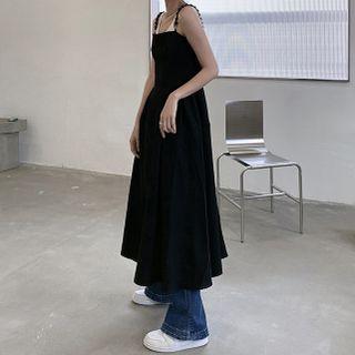 Bead Strap Midi A-line Dress