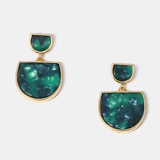 Retro Acetate Dangle Earring 1 Pair - As Shown In Figure - One Size
