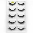 False Eyelashes - 5d-34 Five Pairs - Black - One Size