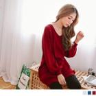 Puff Sleeve Drop Shoulder Oversized Knitted Dress