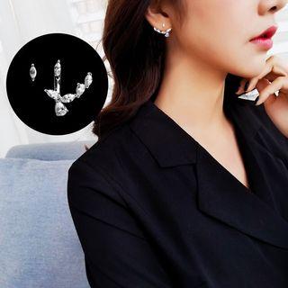 Non Matching Rhinestone Earring