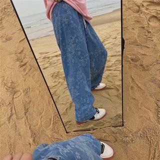 Floral Wide Leg Jeans