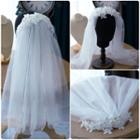 Wedding Beaded Veil White - One Size