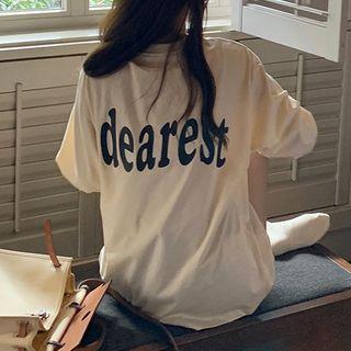 Lettering Sweatshirt Women - White - M