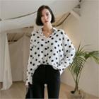 Wide-cuff Polka-dot Shirt