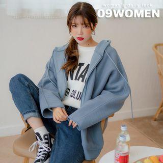 Hooded-panel Zipped Flap-pocket Jacket