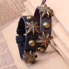Star Studded Faux Leather Bracelet