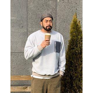 Zip-pocket Sherpa-fleece Sweatshirt