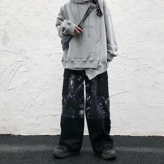 Tie Dye Panel Wide Leg Pants