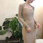 Square Neck Long-sleeve T-shirt