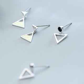 925 Sterling Silver Triangle Dangle Earring