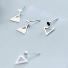 925 Sterling Silver Triangle Dangle Earring
