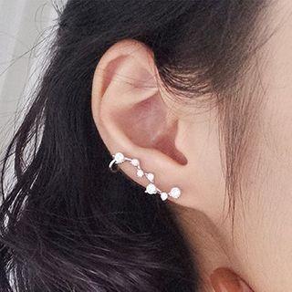 Rhinestone 925 Sterling Silver Star Earring 1 Pair - 925 Silver - As Shown In Figure - One Size