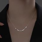 Sterling Silver Cube Necklace S925 Silver - Silver - One Size