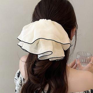 Piped Mesh Scrunchie / Hair Clip