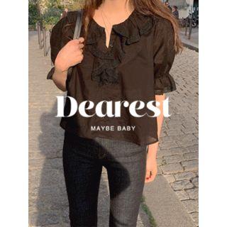 Frilled-detail Bell-sleeve Blouse One Size