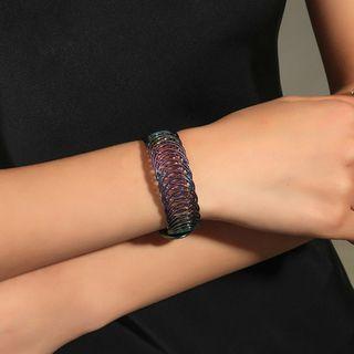 Layered Hoop Alloy Bangle 1pc - Gold - One Size