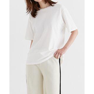 Crew-neck Short-sleeve Cotton T-shirt