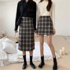 Pleated A-line Skirt / Midi Skirt